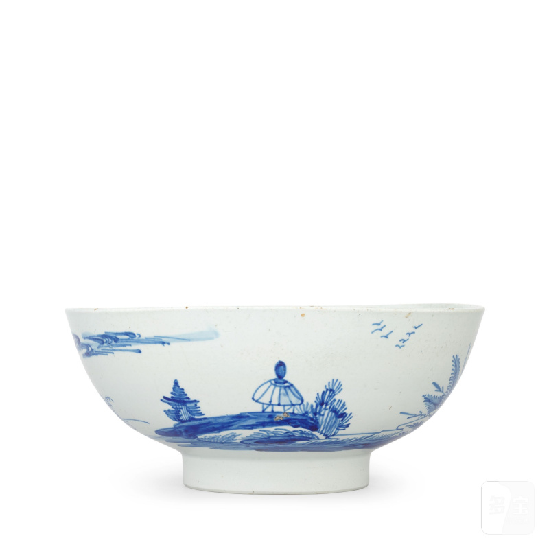 A rare Vauxhall bowl, circa 1758 - 图5